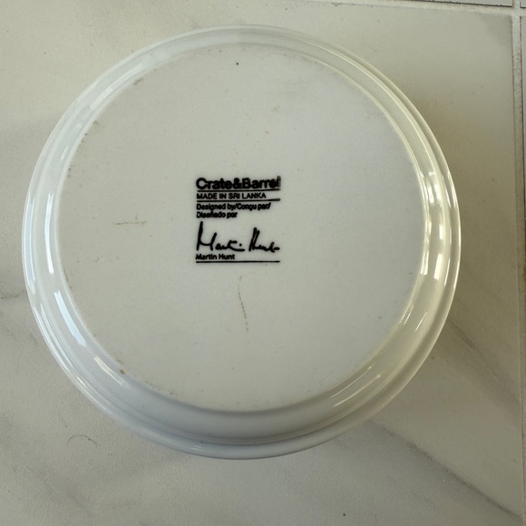 Crate & Barrel White Logan Stacking Cereal Bowl Replacement - Picture 5 of 6